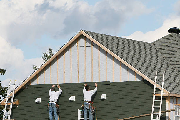 Professional Siding technician working in Crescent, PA